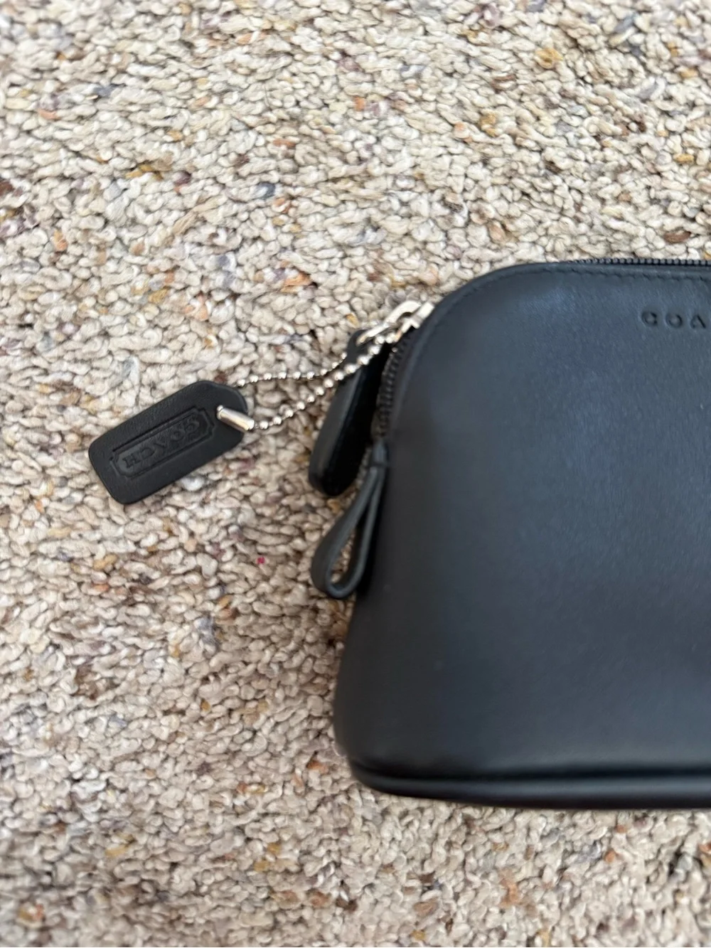 Coach Black Leather coin purse